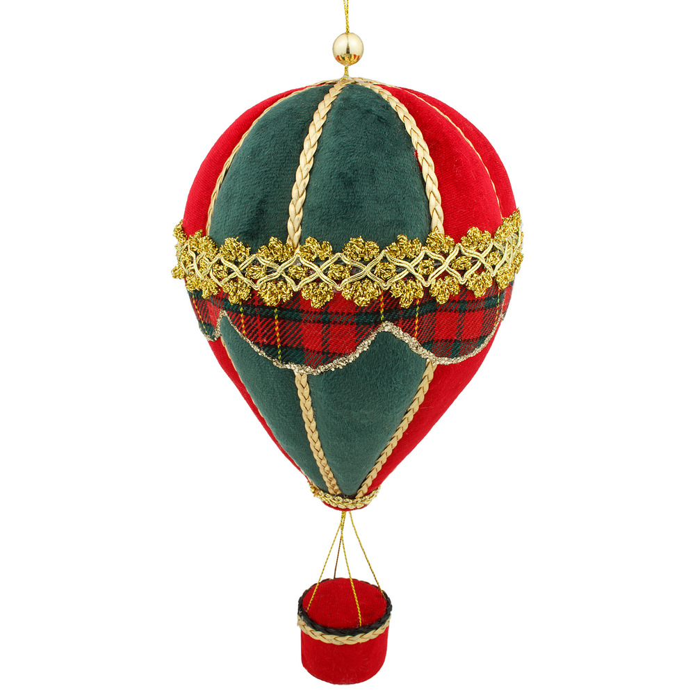 Velvet christmas tree decoration Hot air Balloon